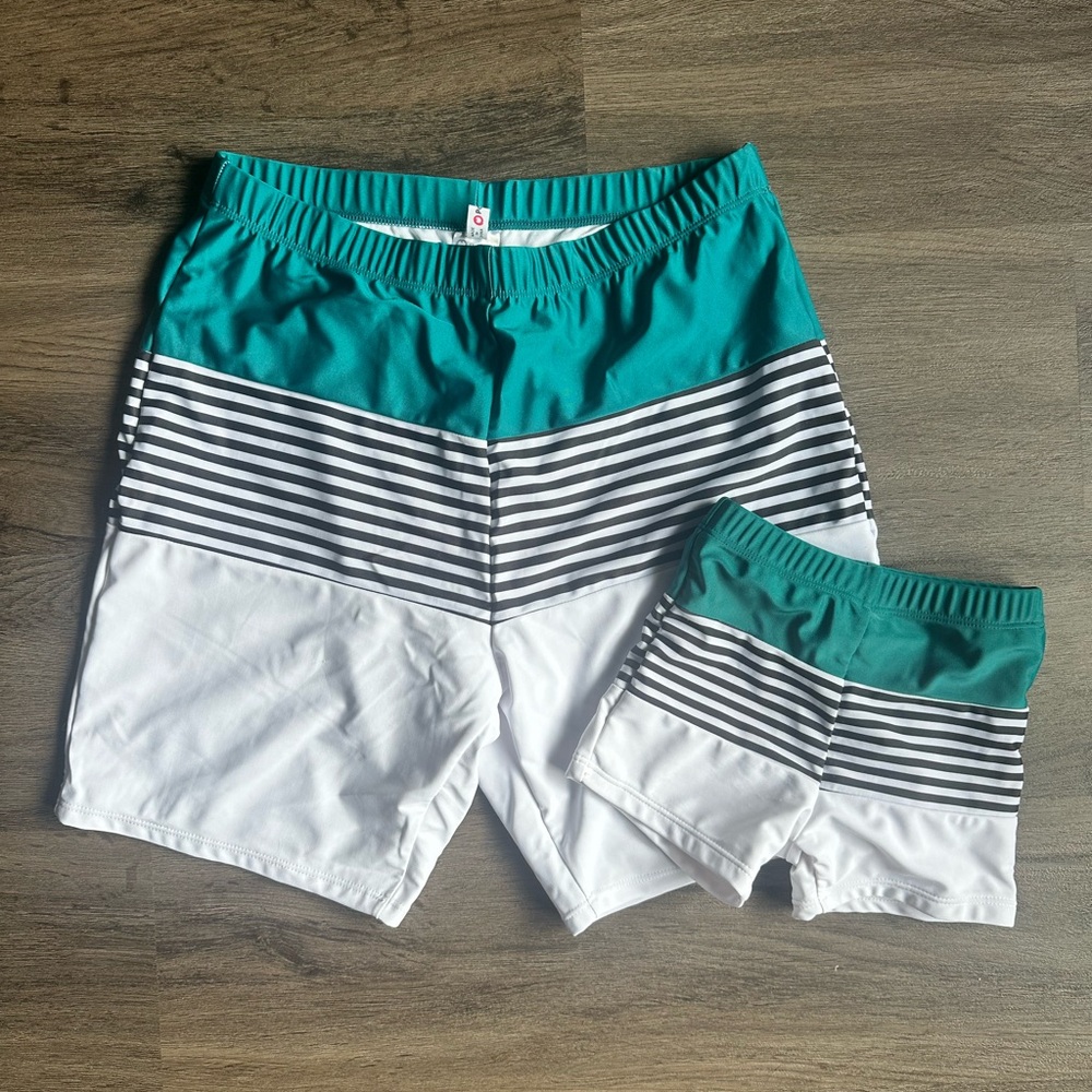 Matching Bathing suits - Father and Son - Medium and 2T